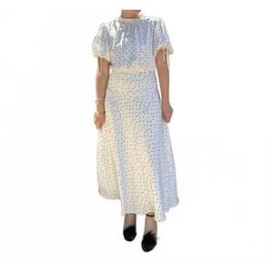 NEW SILVIAN HEACH fisia midi dress in bright white